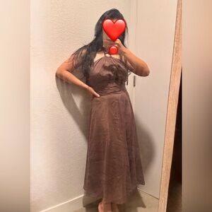 WHBM Halter Brown Dress
